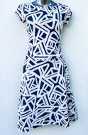 Ladies' Size S - Navy Blue Triangles